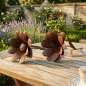 Preview: Wunderschönes 2er Set Gartenstecker Blume braun